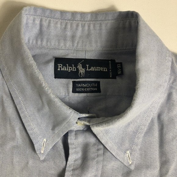 Mens Polo Ralph Lauren Yarmouth Oxford Golf Dress Shirt Size‎ 16.5 33 XL Casual - Picture 4 of 7
